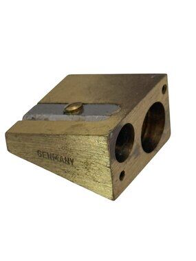 Vintage Metal Pencil Sharpener Double Openings Made in Germany